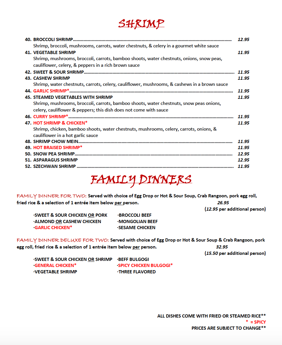 MENU – Han's Golden Dragon – Bellevue